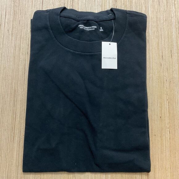 Abercrombie Fitch Polished Tee Small Short Sleeve Men’s Black New T-shirt New - Picture 2 of 5